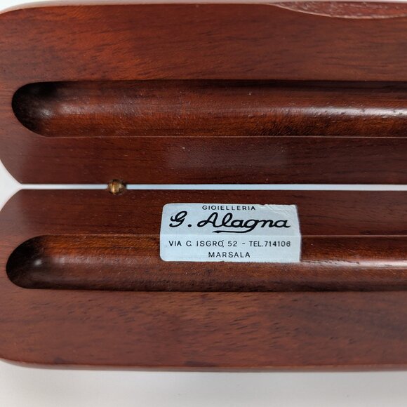 Vintage Hinged Dark Wood Pen Case NO Pen - Picture 4 of 6